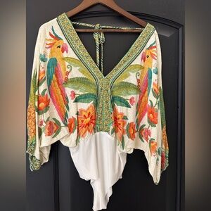 FARM Rio Multicolor Embroidered Blouse
